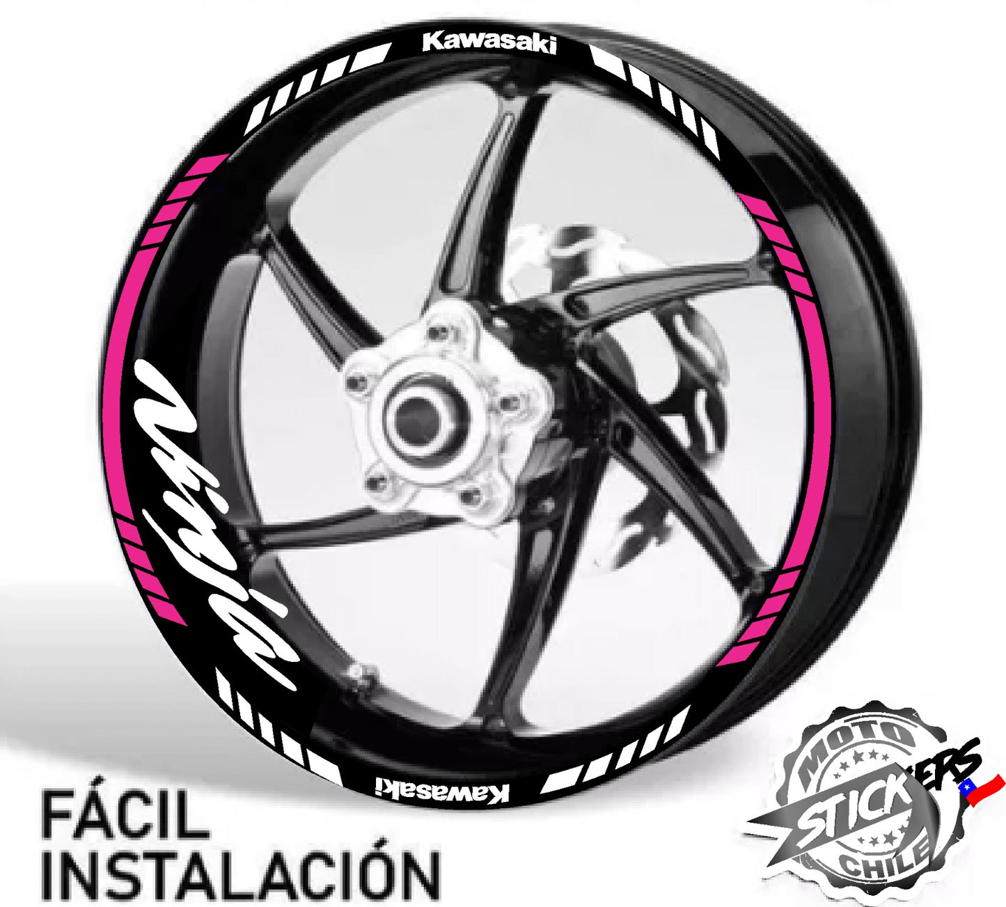 Kit stickers rines reflectantes Ninja