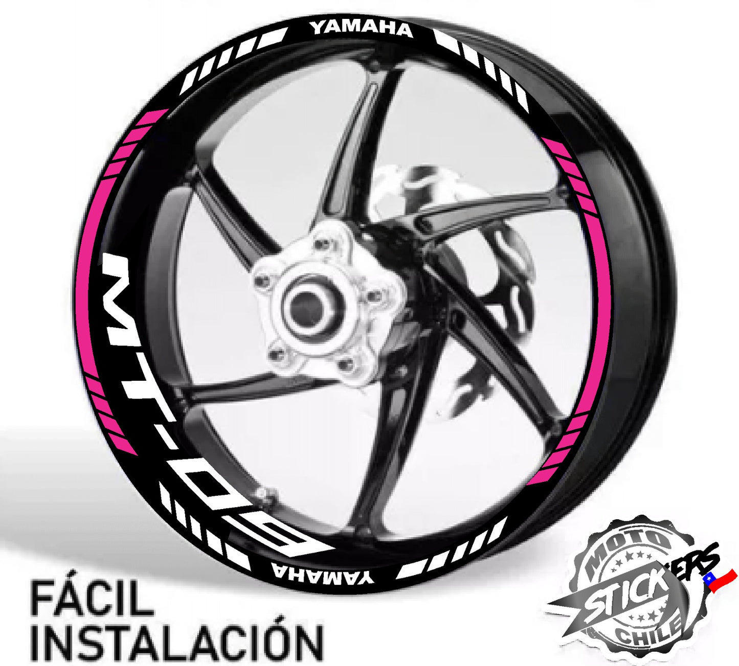 Kit stickers rines reflectantes MT