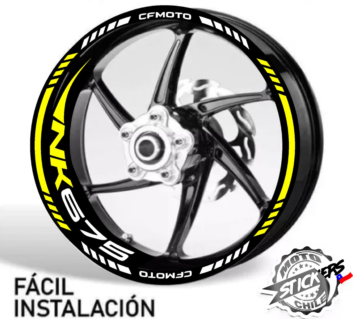 Kit stickers rines reflectantes NK CFMOTO