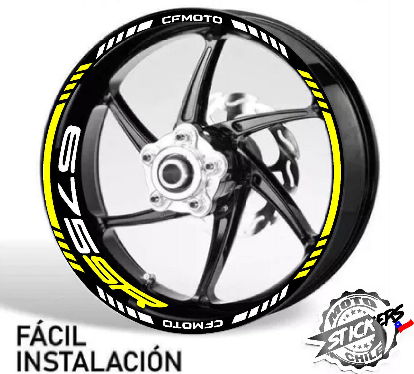 Kit stickers rines reflectantes SR CFMOTO