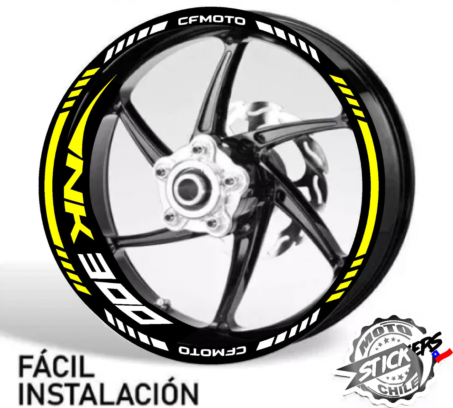 Kit stickers rines reflectantes NK CFMOTO