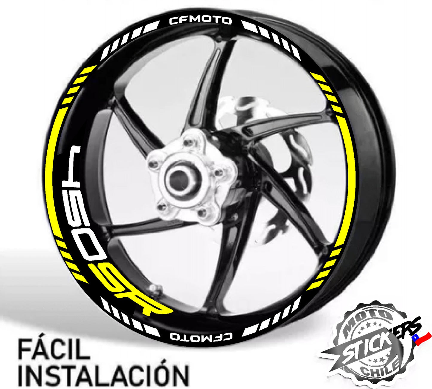 Kit stickers rines reflectantes SR CFMOTO