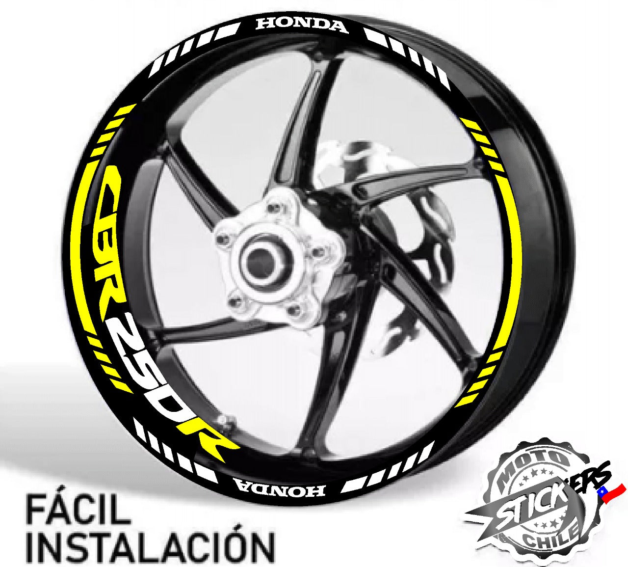 Kit stickers rines reflectantes CBR250R