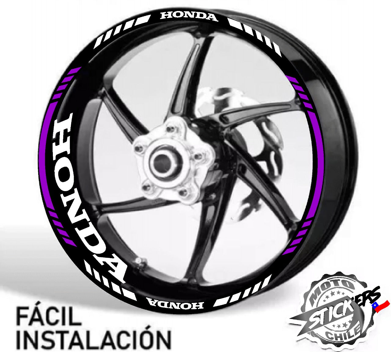 Kit stickers de rines reflectantes Honda