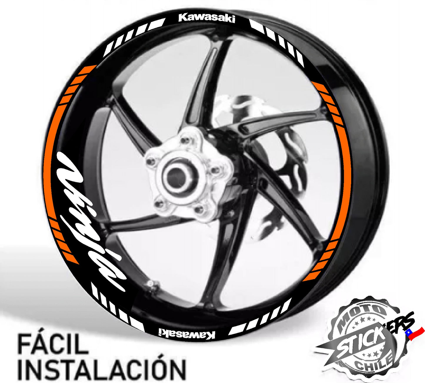 Kit stickers rines reflectantes Ninja