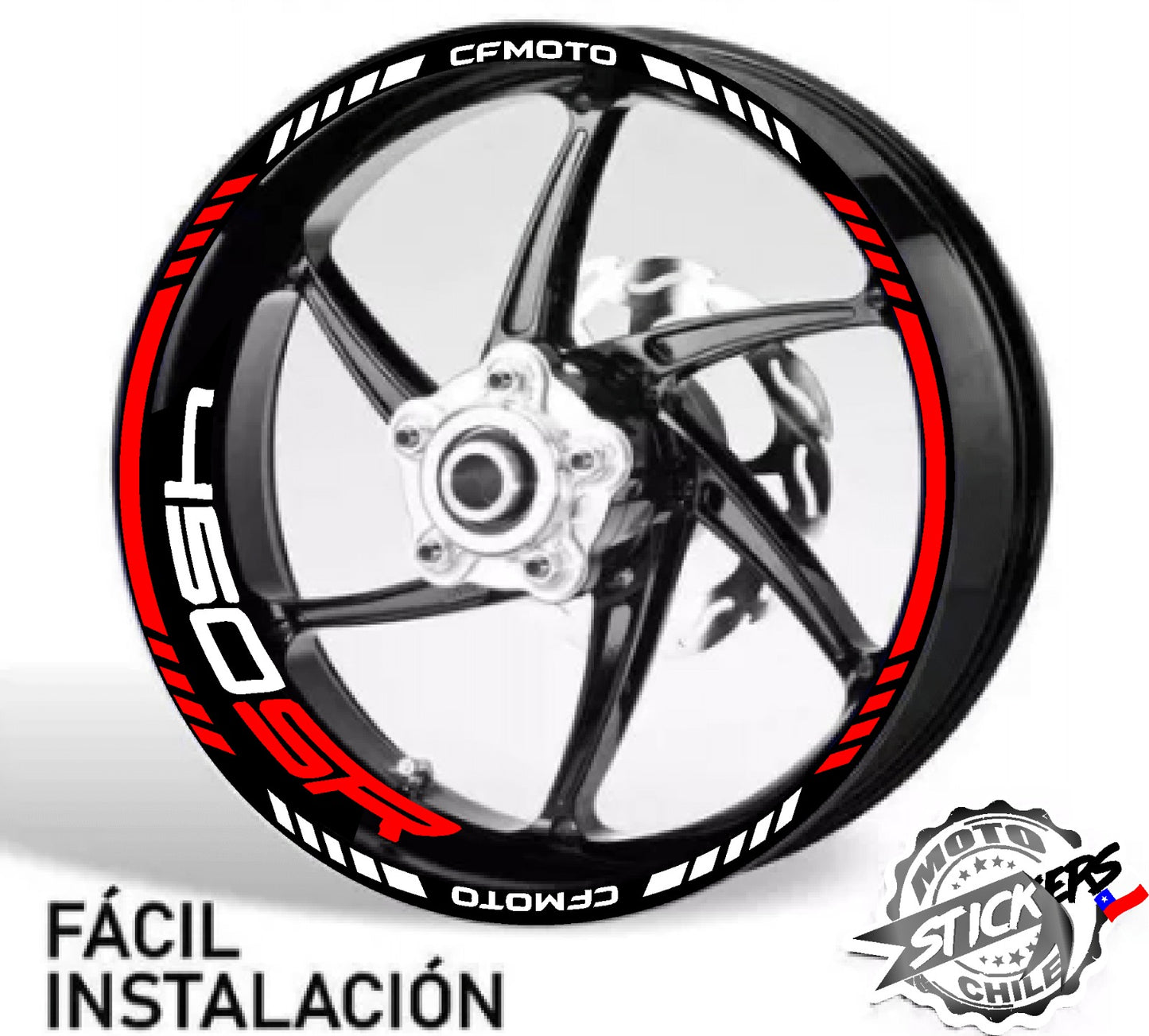 Kit stickers rines reflectantes SR CFMOTO
