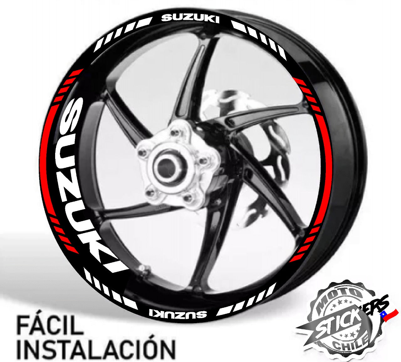 Kit stickers de rines reflectantes Suzuki