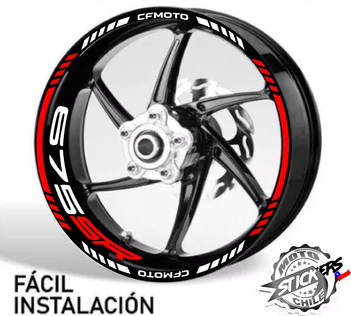 Kit stickers rines reflectantes SR CFMOTO