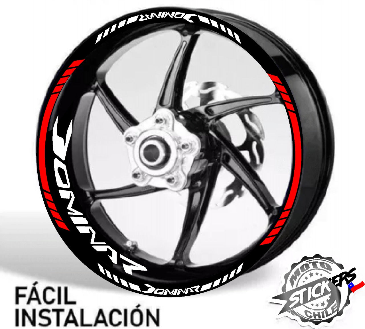 Kit stickers rines reflectantes Dominar