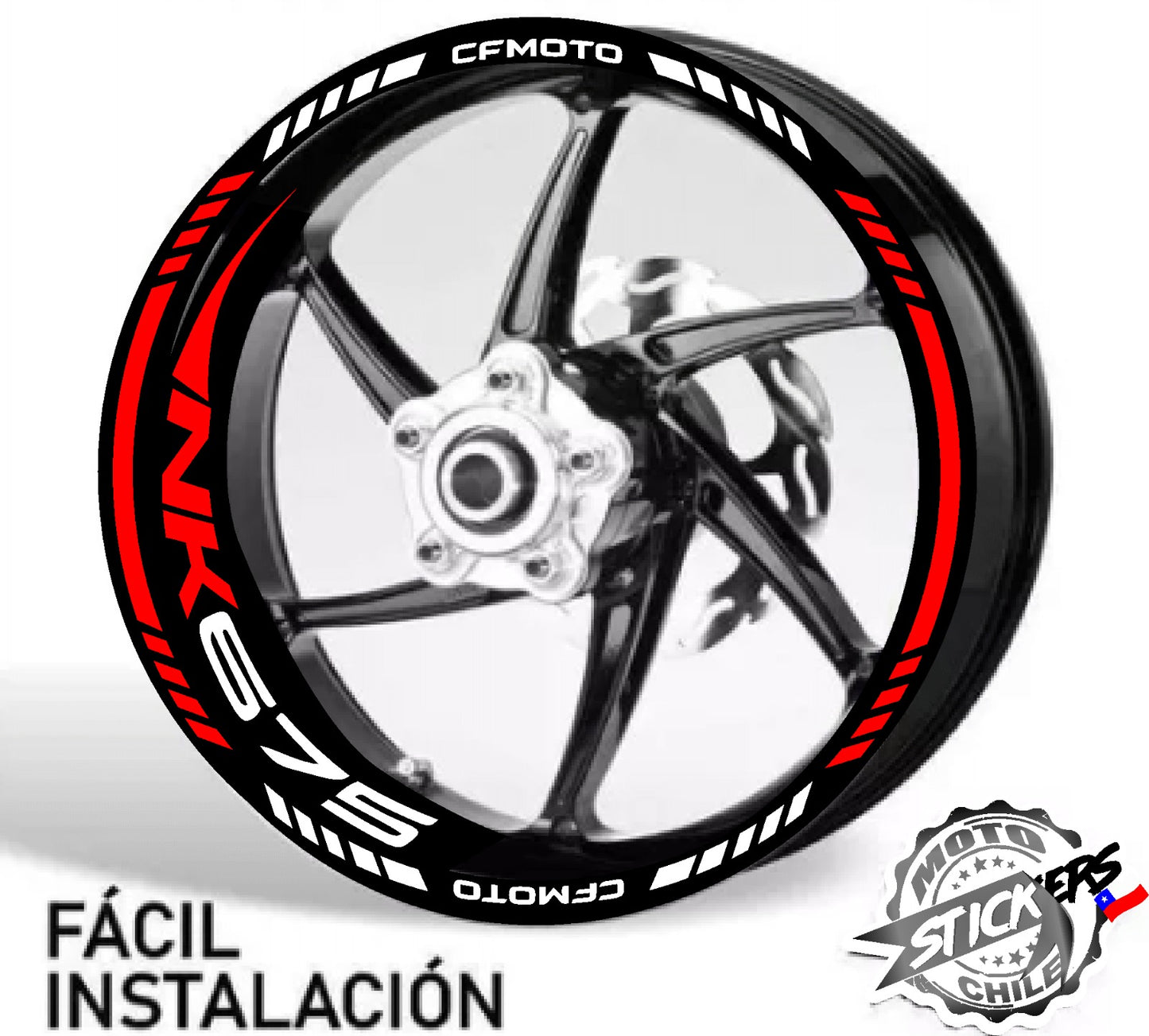 Kit stickers rines reflectantes NK CFMOTO