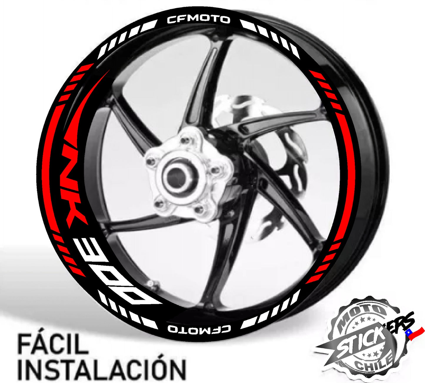 Kit stickers rines reflectantes NK CFMOTO
