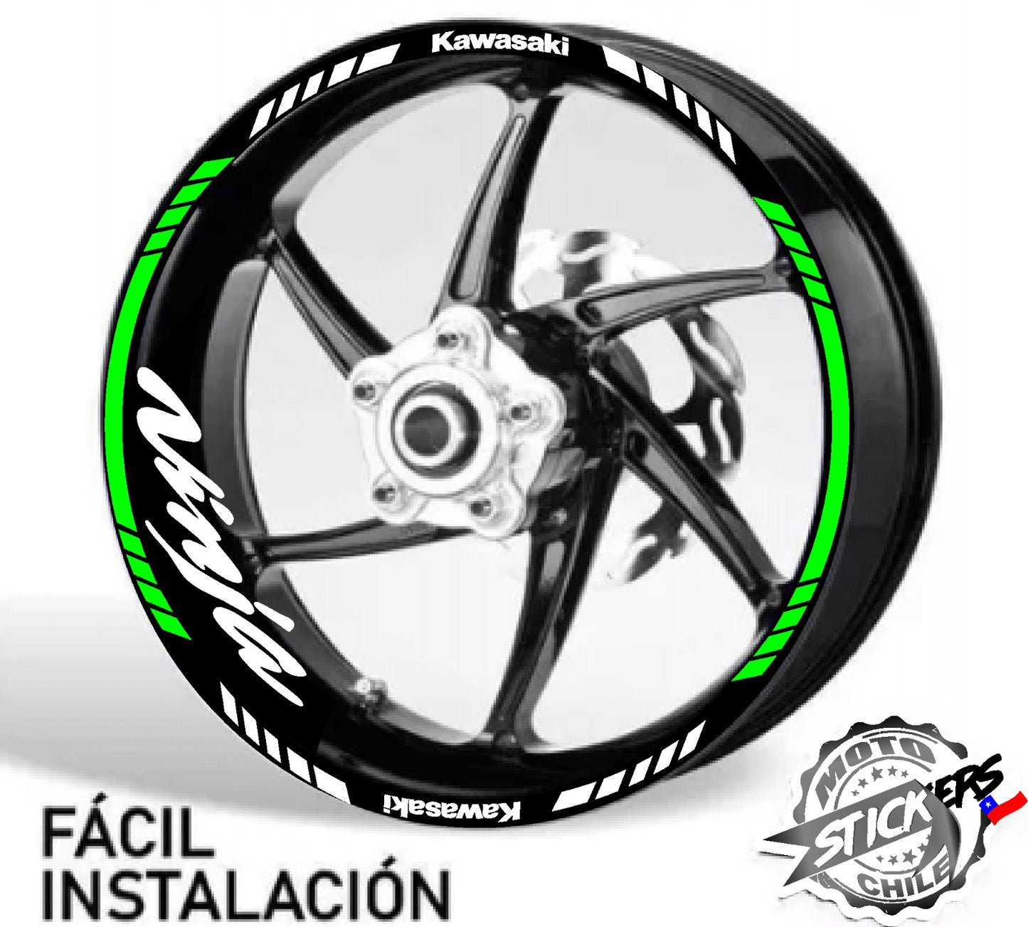 Kit stickers rines reflectantes Ninja