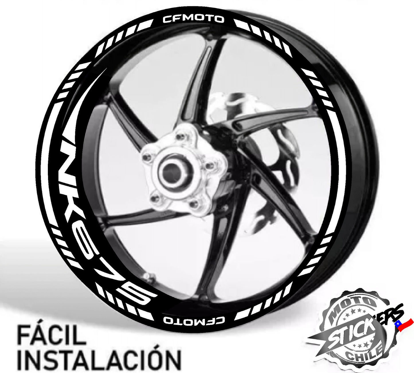 Kit stickers rines reflectantes NK CFMOTO