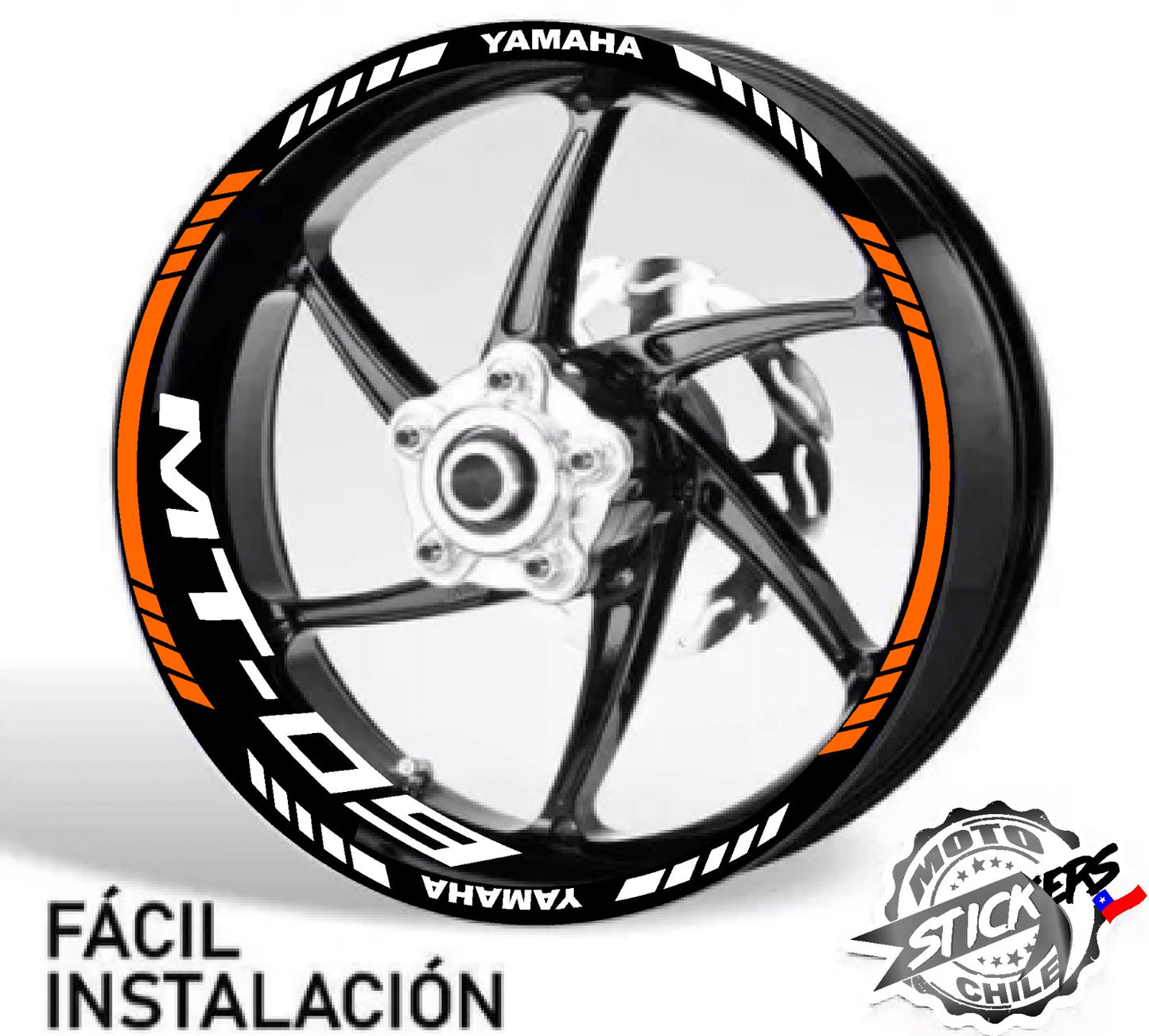 Kit stickers rines reflectantes MT