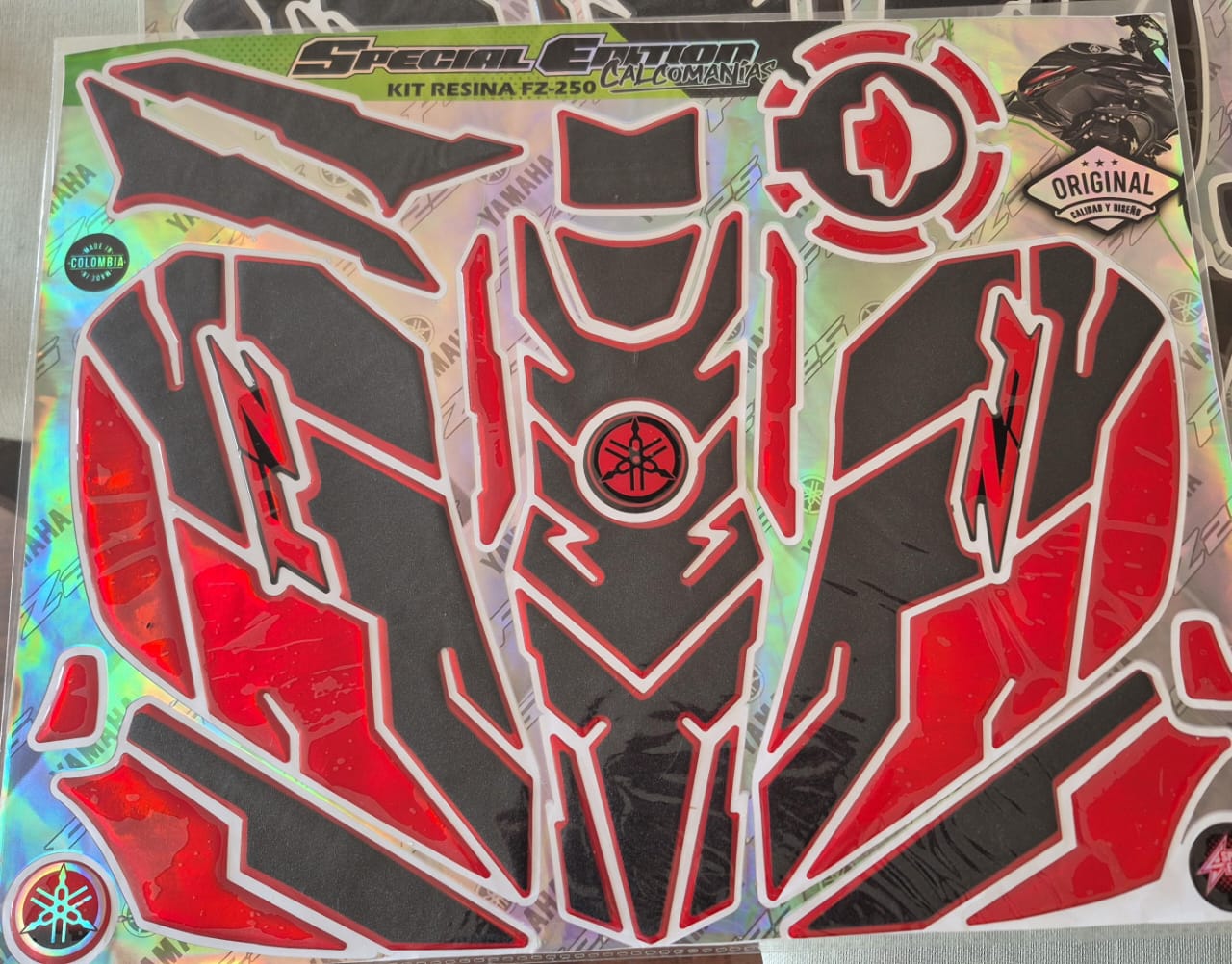 Kit cubre estanque FZ250 Lija Escarchada tornasol